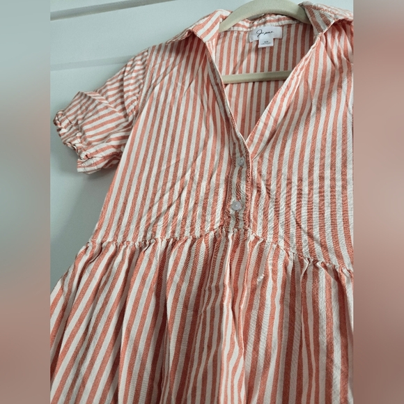 Japana Striped Salmon and White Dress - Picture 6 of 11